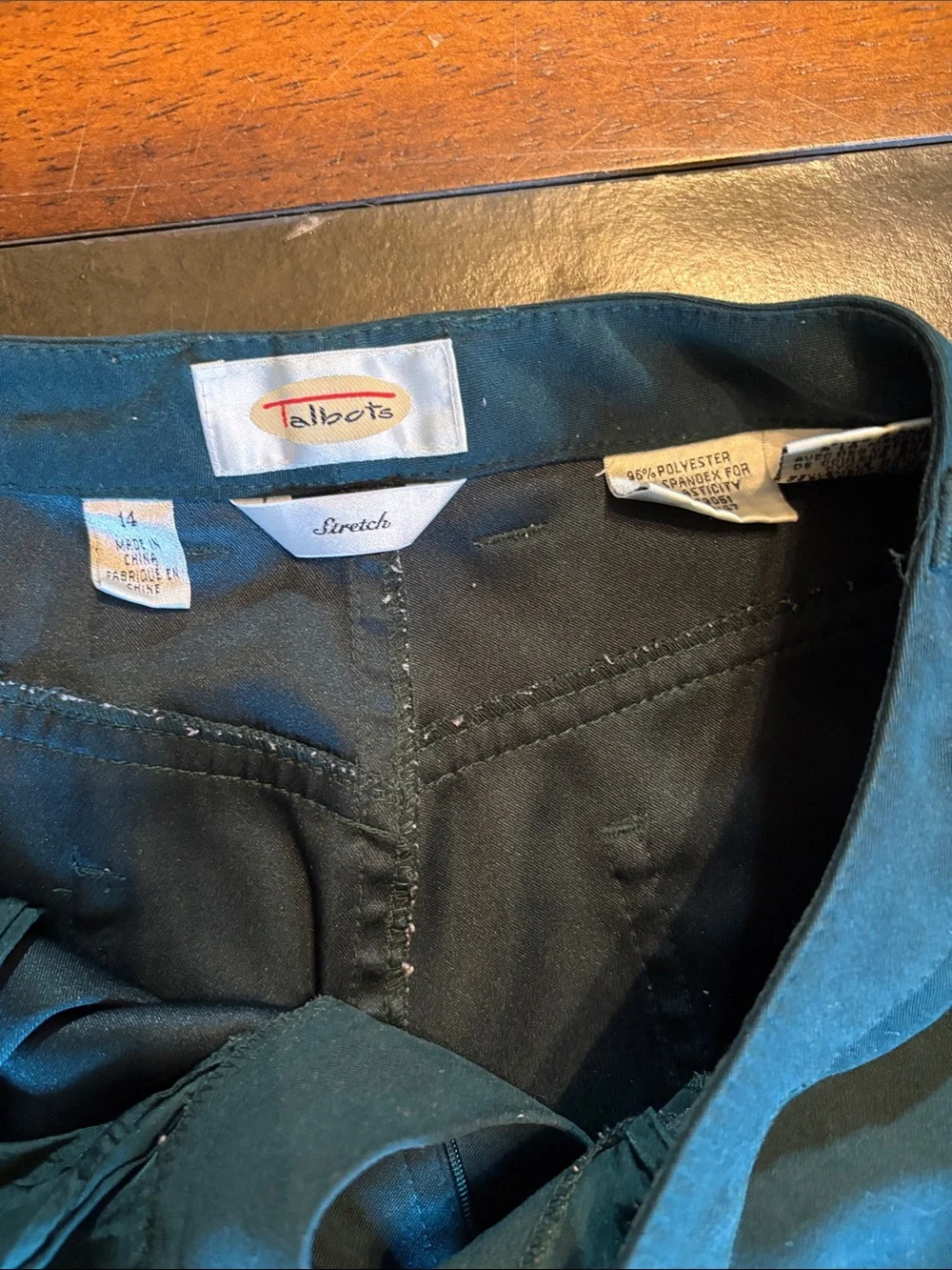 Talbots Teal Green Straight-Leg Women's Pants